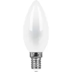 Лампа светодиодная LED 9вт Е14 теплый матовая свеча FILAMENT