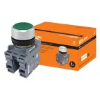                  Кнопка с фиксацией MP2-20G в сборе d22мм 1з+1р зеленая | SQ0747-0008 | TDM
               