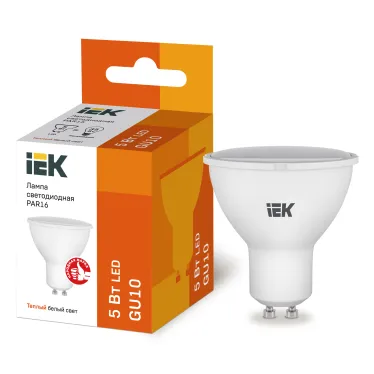 Лампа светодиодная PAR16 софит 5Вт 230В 3000К GU10 IEK