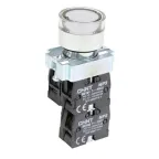Кнопка управления NP2-BW1161 выступающая, белая, 1НО, AC/DC230В (LED), IP40 (R) | 575776 | CHINT