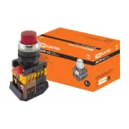 Кнопка ABLFP-22 красный d22мм неон/230В 1з+1р  | SQ0704-0005 | TDM