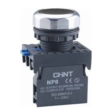 Кнопка управления NP8-10BN/2 без подсветки черная 1НО IP65 (R) | 578647 | CHINT