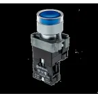 Кнопка с LED подсветкой, синяя, 220V AC/DC, 1NO, мет. MTB2-BW3663 | 58208 | ОВЕН