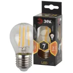                  Лампа светодиодная филаментная F-LED P45-7W-827-E27 (филамент, шар, 7Вт, тепл, E27 (10/100/3000)
               