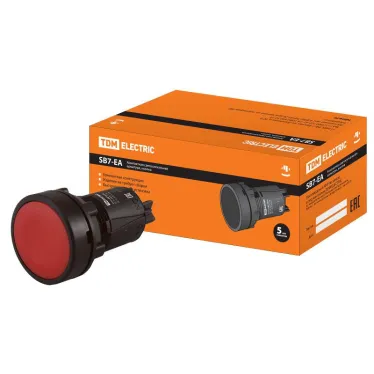 Кнопка переключатель SB7-EA45 d22мм 1з+1р красная | SQ0746-0022 | TDM
