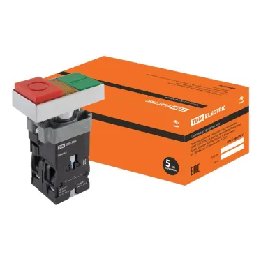 Кнопка BW8465 "I-O" сдвоенная с подсветкой1з+1р  | SQ0704-0057 | TDM