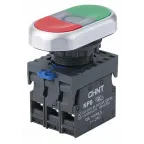 Двойная кнопка NP8-11SD 1НО+1НЗ красная AC110В-220В(LED) IP65 (R) | 667174 | CHINT