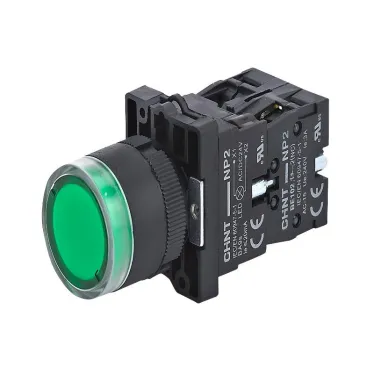 Кнопка управления NP2-EW3365 1НО+1НЗ зеленая AC/DC230В(LED), IP40 (R) | 575718 | CHINT