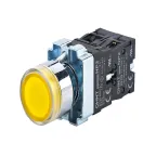 Кнопка управления NP2-BW3565 плоская, желтая, 1НО+1НЗ, AC/DC230В (LED), IP40 (R) | 574380 | CHINT