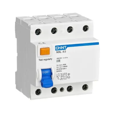 Устройство защитного отключения (УЗО) NXL-63 6kA 3P+N 32A 30mA AC (R) | 280790 | CHINT