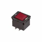                  Выключатель - автомат клавишный 250V 10А (4с) RESET-OFF красный с подсветкой | 36-2620 | REXANT
               