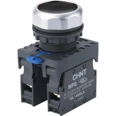 Кнопка управления NP8-11BN/2 без подсветки, чёрная 1НО+1НЗ IP65 (R) | 667112 | CHINT