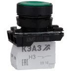                  Кнопка КМЕ4510м-зеленый-1но+0нз-цилиндр-IP54 | 354369 | КЭАЗ
               