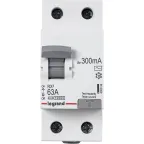                  ВДТ RX3 - 2П - 63 А - тип AC - 300 мА - 2 модуля
               