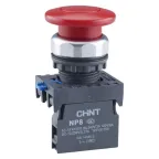 Кнопка управления "Грибок" Φ60мм NP8-10M/24 без подсветки, самовозв., красн., 1НО, IP65 (R) | 578657 | CHINT