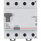                 ВДТ RX3 - 4П - 25 А - тип AC - 30 мА - 4 модуля
               