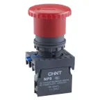 Кнопка управления "Грибок" Φ60мм NP8-20ZS/24 фикс., красн., 2НО, IP65 (R) | 667217 | CHINT