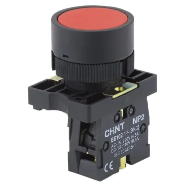 Кнопка управления NP2-EA42 без подсветки красная 1НЗ, IP40 (R) | 574089 | CHINT