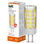                  Лампа светодиодная CORN капсула 3Вт 12В 3000К керамика G4 IEK
               