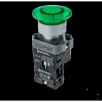 Кнопка грибовидная с LED подсветкой без фиксации, 24V AC/DC, 1NO, зеленый, Ø40 мм MTB2-BW3613 | 59641 | ОВЕН