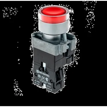 Кнопка с LED подсветкой, красная, 220V AC/DC, 1NC, металл MTB2-BW3463 | 54252 | ОВЕН