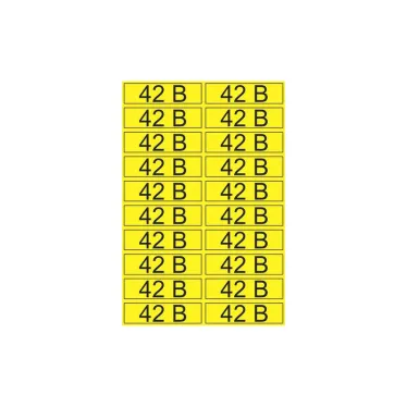 Наклейка знак электробезопасности «42 В» 15х50 мм (20шт на листе) | 55-0003 | REXANT