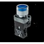 Кнопка с LED подсветкой, синяя, 24V AC/DC, 1NO, мет. MTB2-BW3661 | 58205 | ОВЕН