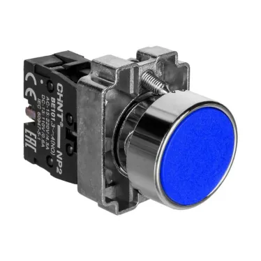 Кнопка управления NP2-BA61 без подсветки синяя, 1НО, IP40 (R) | 573892 | CHINT