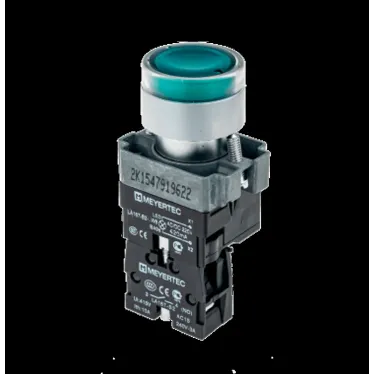 Кнопка с LED подсветкой, белая, 24V AC/DC, 1NO, мет. MTB2-BW3161 | 58203 | ОВЕН