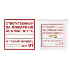 Плакат "Ответственный за пожарную безопасность" 200х200мм  | SQ0817-0069 | TDM