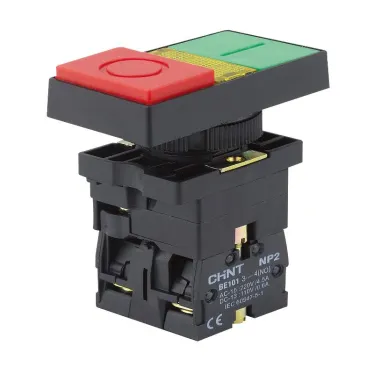 Двойная кнопка NP2-EW8465 черный корпус, 1НО+1НЗ, AC/DC220В (LED), IP40 (R) | 575344 | CHINT
