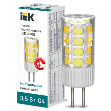 Лампа светодиодная CORN капсула 3,5Вт 230В 4000К керамика G4 IEK