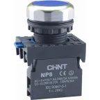 Кнопка управления NP8-10BN/6 без подсветки синяя 1НО IP65 (R) | 578645 | CHINT