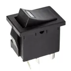                  Выключатель клавишный 12V 15А (3с) ON-OFF черный с подсветкой Mini | 36-2174 | REXANT
               