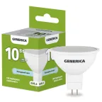                  Лампа светодиодная MR16 софит 10Вт 230В 6500К GU5.3 GENERICA
               