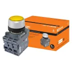                  Кнопка MP1-21Y(LED) в сборе d22мм/24В 1з+1р желтая | SQ0747-0019 | TDM
               