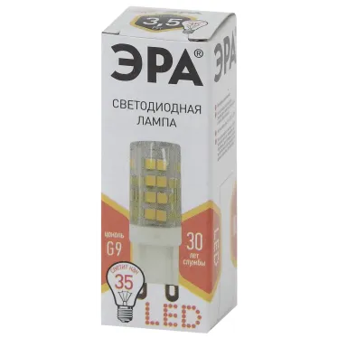 Лампа светодиодная LED JCD-3,5W-CER-827-G9 (диод, капсула, 3,5Вт, тепл, G9) (100/1000/30000)