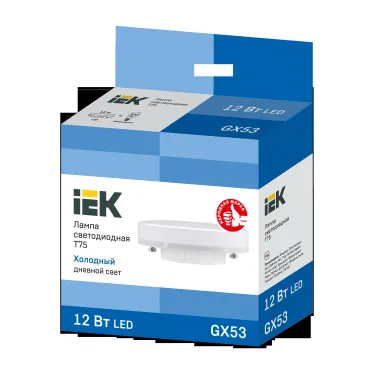 Лампа светодиодная T75 таблетка 12Вт 230В 6500К GX53 IEK