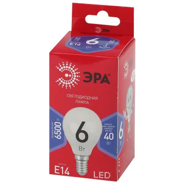 Лампа светодиодная LED P45-6W-865-E14 R (диод, шар, 6Вт, хол, E14) (10/100/3600)