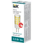 Лампа светодиодная CORN капсула 3,5Вт 230В 4000К керамика G4 IEK