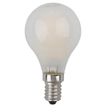 Лампа светодиодная F-LED P45-9w-840-E14 frost (филамент, шар мат, 9Вт, нейтр, E14) (10/100/3600)