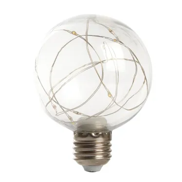 Лампа светодиодная LED 3вт Е27 прозрачный 2700К шар G80