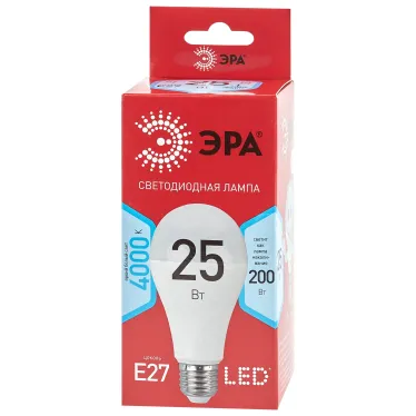 Лампа светодиодная E27 25 Вт груша нейтральный RED LINE LED A65-25W-840-E27 R Е27 /
