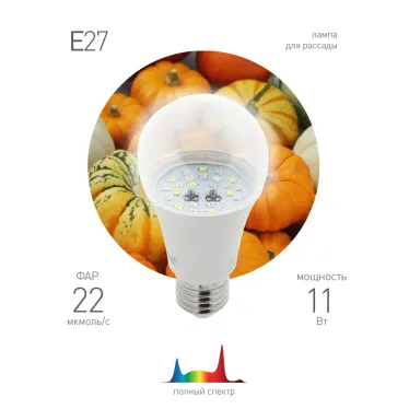 Лампа для растений FITO-11W-Ra90-E27