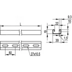 Профиль С-образный 41х21 L2000 толщина 1.5 мм горячеоцинкованный