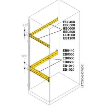 Профиль L-500 H-100 для монтажа аксессуаров(2шт) | EB0550 | ABB