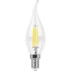 Лампа светодиодная LED 9вт Е14 белый свеча на ветру FILAMENT