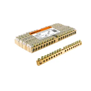 Шина "N" нулевая 6х9мм 18/1 (18 групп/крепеж по центру)  | SQ0801-0043 | TDM