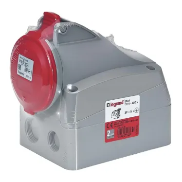 Розетка накладная - 16А -  3К+H+З - 380 В - IP 44 | 090160 | Legrand