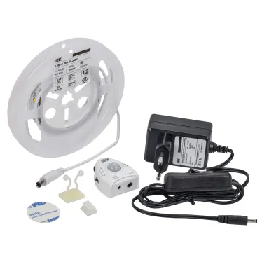 Комплект светодиодной подсветки ''Сделай сам'' (лента LED 1,2м LSR-2835WW60-4,8-IP20-12В + драйвер + датчик движения) IEK